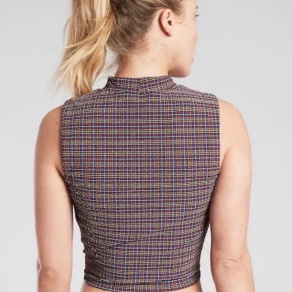 Athleta seersucker crop rashguard, M NWT - Picture 2 of 5